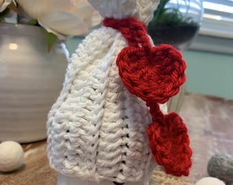 Marshmallow Mug Hat Valentine's-Red Hearts