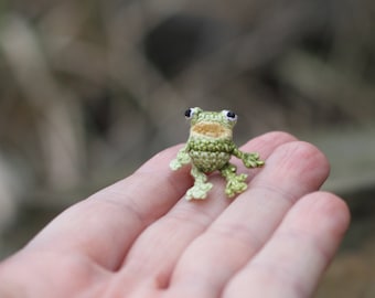 Miniature Crochet Frog Doll