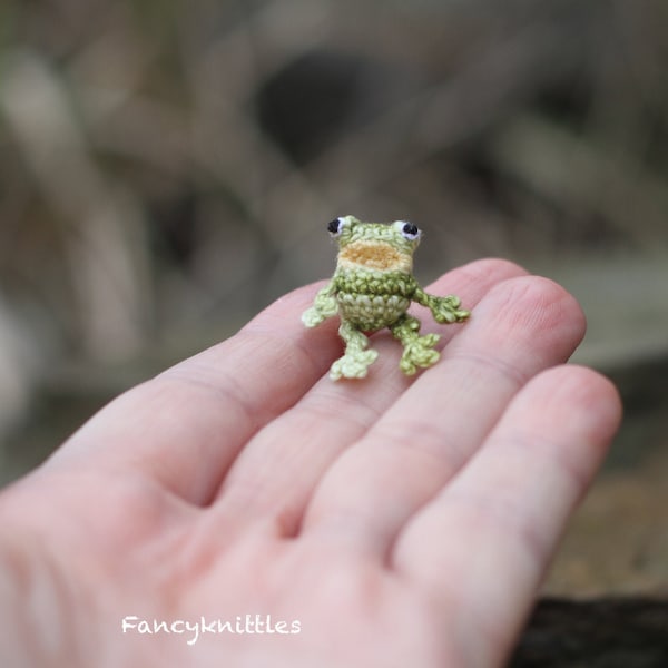 Miniature Crochet Frog Doll