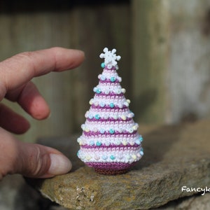 Gehaakte kerstboom miniatuur home decor, winter vakantie cadeau, kerst ornament