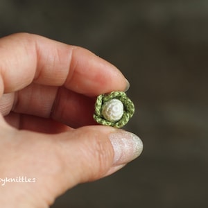 Miniature Crochet Cabbage Dollhouse Toy, 1/2&#39;&#39;