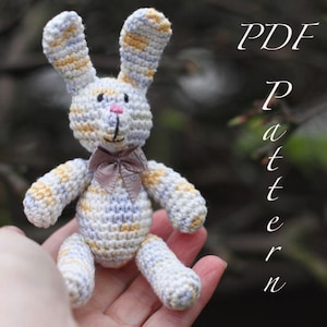 Little Bunny PDF Pattern Crochet Rabbit Doll, Toy, Easter, tutorial, DIY, Gift for Kids, How to Make