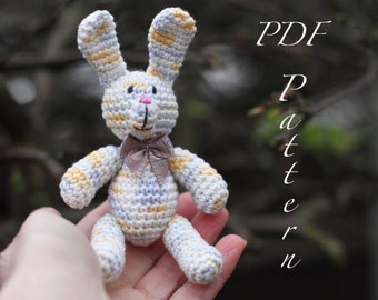 Little Bunny PDF Pattern Crochet Rabbit Doll, Toy, Easter, tutorial, DIY, Gift for Kids, How to Make