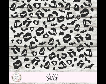 Batty Leopard Spots Svg, Halloween Svg, Bat svg, halloween leopard svg bats leopard svg