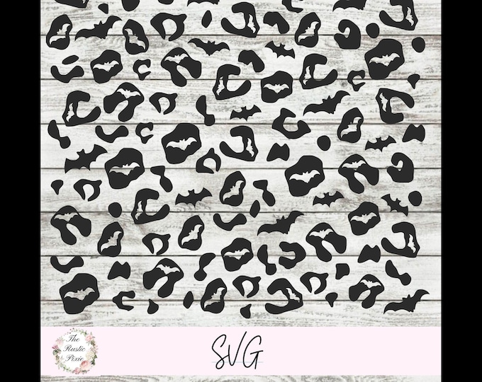 Leopard Bat Pattern Svg, Bat Cheetah Pattern Svg, Halloween Digital ...