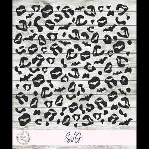 Batty Leopard Spots Svg, Halloween Svg, Bat svg, halloween leopard svg bats leopard svg