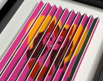 WandaVision, Framed Midcentury Lenticular Art - 8” x 10”