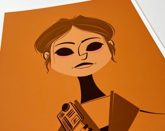 Boushh Leia, UnMasked (Women of Star Wars) - 8.5” x 11” Premium Print