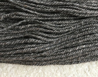 Dark gray alpaca yarn-3 ply worsted