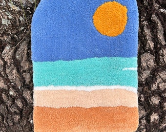 Beach sand and sun wall rug