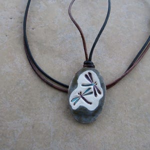 Dainty Dragonflies Essential Oil diffuser Necklace, Aromatherapy Jewelry, Kiln-Fired Ceramic