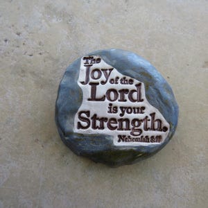 Christian Essential Oil Diffuser Stone, "Joy Of The Lord" Aromatherapy Home Decor, Kiln-fired Ceramic