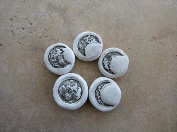 Moon Phases Essential Oil Diffuser Stones, Celestial Aromatherapy Home Decor, Kiln-Fired Ceramic