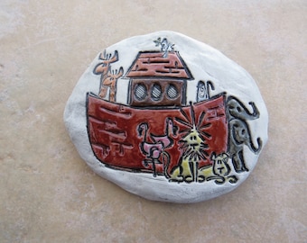 Large Noah's Ark Essential Oil Diffuser Stone, Aromatherapy Home Art Decor, Kiln-Fired Ceramic