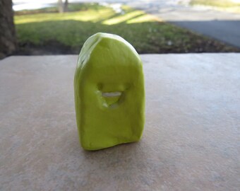 My Rock Friend Limey Essential Oil Diffuser, Aromatherapy Miniature Sculpture, Kiln-Fired Ceramic