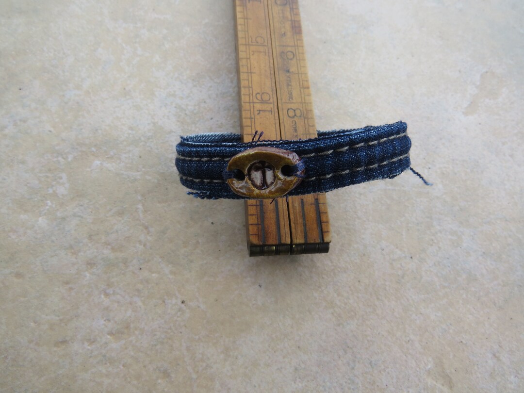 Handmade Cross Diffuser Bracelet: Denim Essential Oil Cuff - Etsy