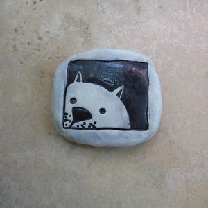 Peeking Cat Essential Oil Diffuser Stone, Kitty Aromatherapy Home Art Decor, Kiln-Fired Ceramic