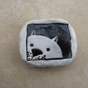 Peeking Cat Essential Oil Diffuser Stone, Kitty Aromatherapy Home Art Decor, Kiln-Fired Ceramic