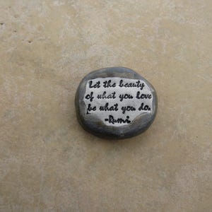 Rumi Quote Essential Oil Diffuser Stone, Aromatherapy Home Decor, Kiln-Fired Ceramic