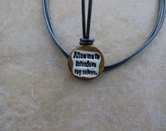 Funny Quote Ceramic Diffuser Necklace: Aromatherapy Jewelry