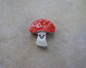 Mushroom Pocket Friend Essential Oil Diffuser, Aromatherapy Miniature Sculpture, Kiln-Fired Ceramic