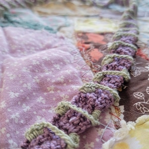 Handmade lace micro scarf / belt crochet