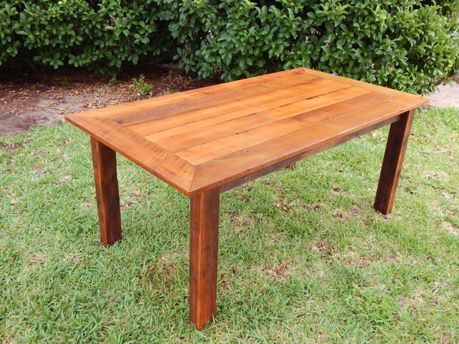 Reclaimed Poplar Wood Farmhouse Dining Table Etsy