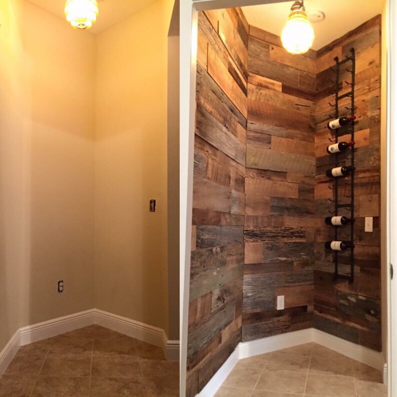 Reclaimed Wood Wall Accent Kits Etsy