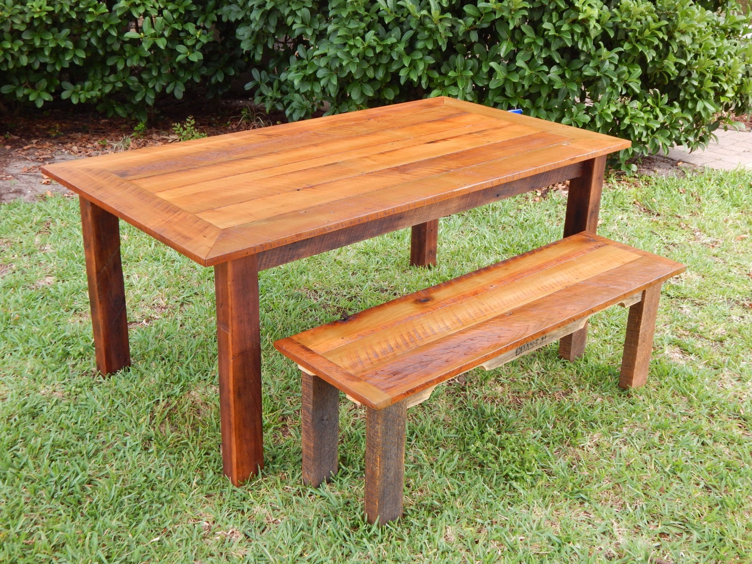 Reclaimed Poplar Wood Farmhouse Dining Table Etsy