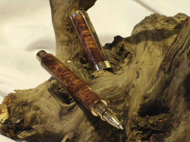Pen Roller Ball Pen 24k Gold Graduate With Thuya Burl Body