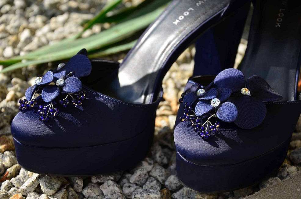 Navy Blue Shoe Clips Bridal Shoes Bridesmaid Shoe Clips Bridal Etsy UK