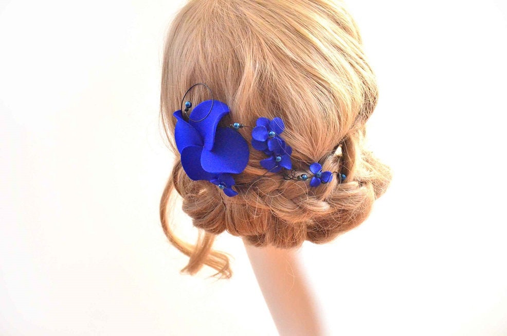 2. Royal Blue Hair Scrunchie - wide 1