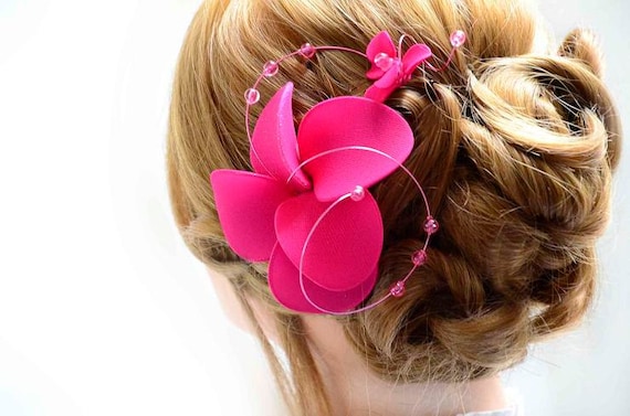 Fuchsia flower cheap hair accessories