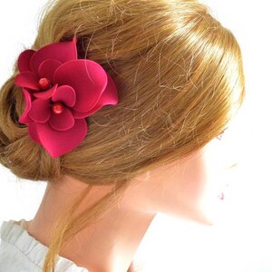 Elfenbein mini Blumen Fascinator mit Perlen, Braut Stirnband mit Blumen, Hochzeit Haarschmuck, Brautjungfer Geschenkidee Bild 7