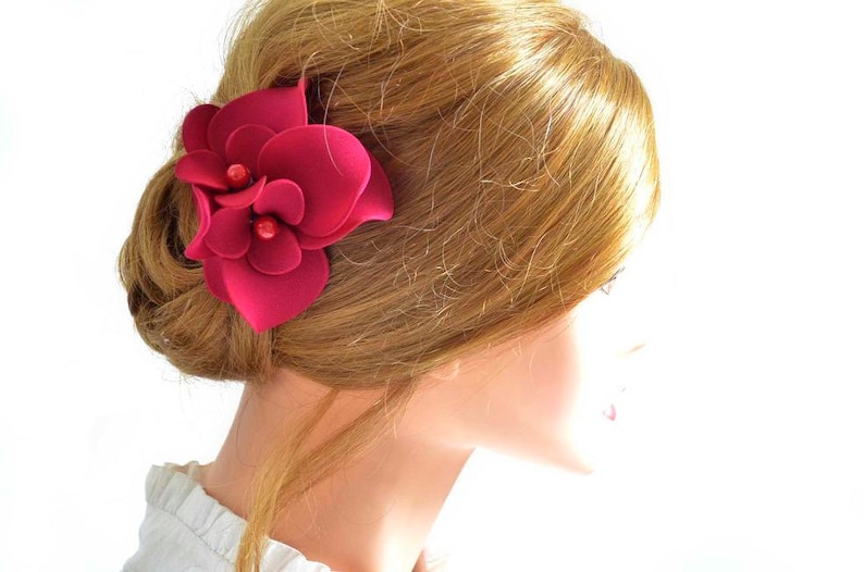 Elfenbein mini Blumen Fascinator mit Perlen, Braut Stirnband mit Blumen, Hochzeit Haarschmuck, Brautjungfer Geschenkidee Bild 7