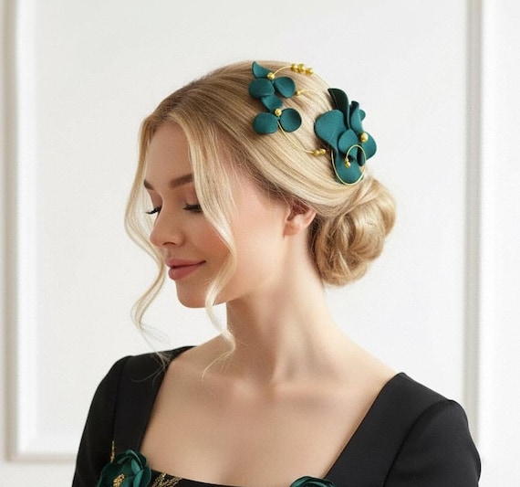 Handmade Flower beaded head piece! Flower Girl Headpiece | Handmade Beaded Floral Crown | Girl  main image 3
