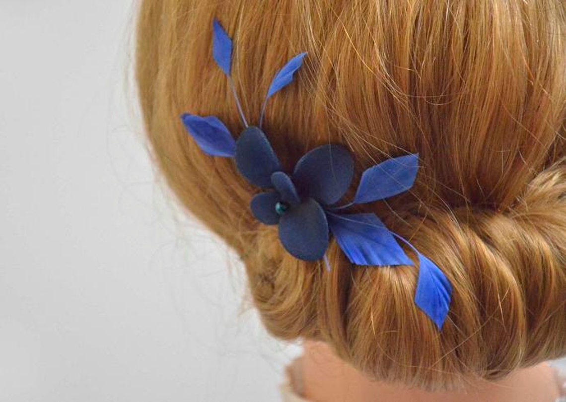 9. Blue Feather Hair Clip - wide 10