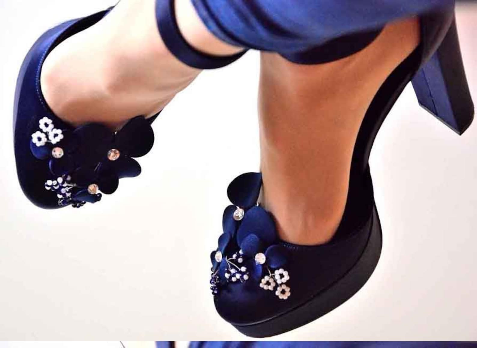 Navy Blue Shoe Clips Bridal Shoes Bridesmaid Shoe Clips Bridal Etsy