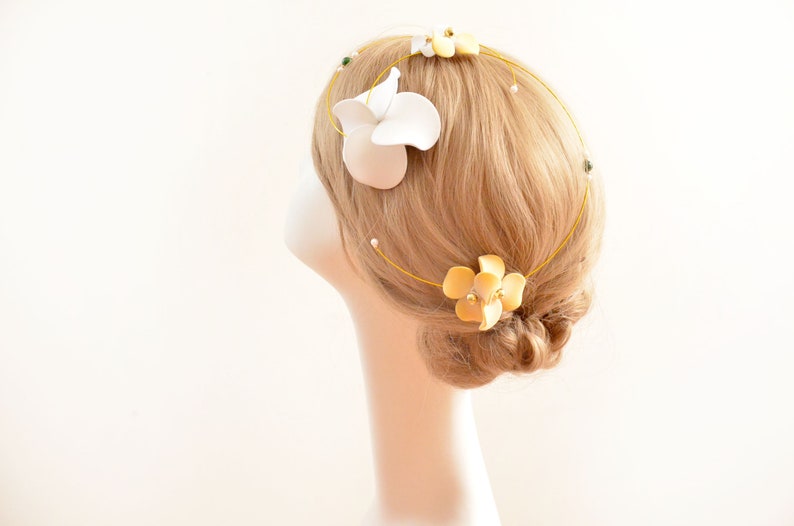 Teal green ivory and yellow headband Classy headband Halloween Etsy