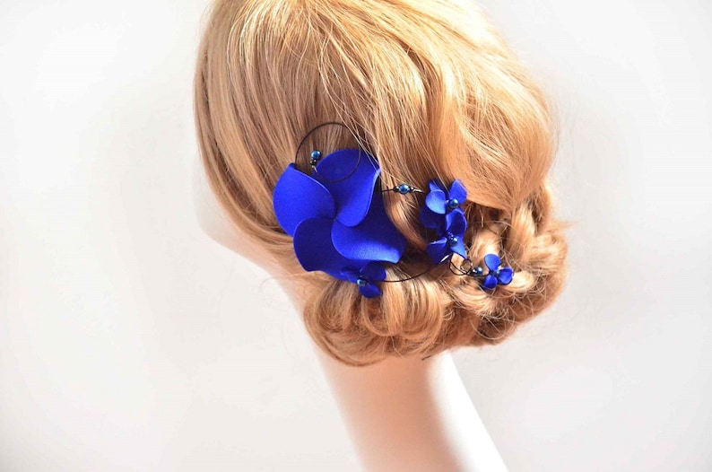Blue hair clip - wide 7