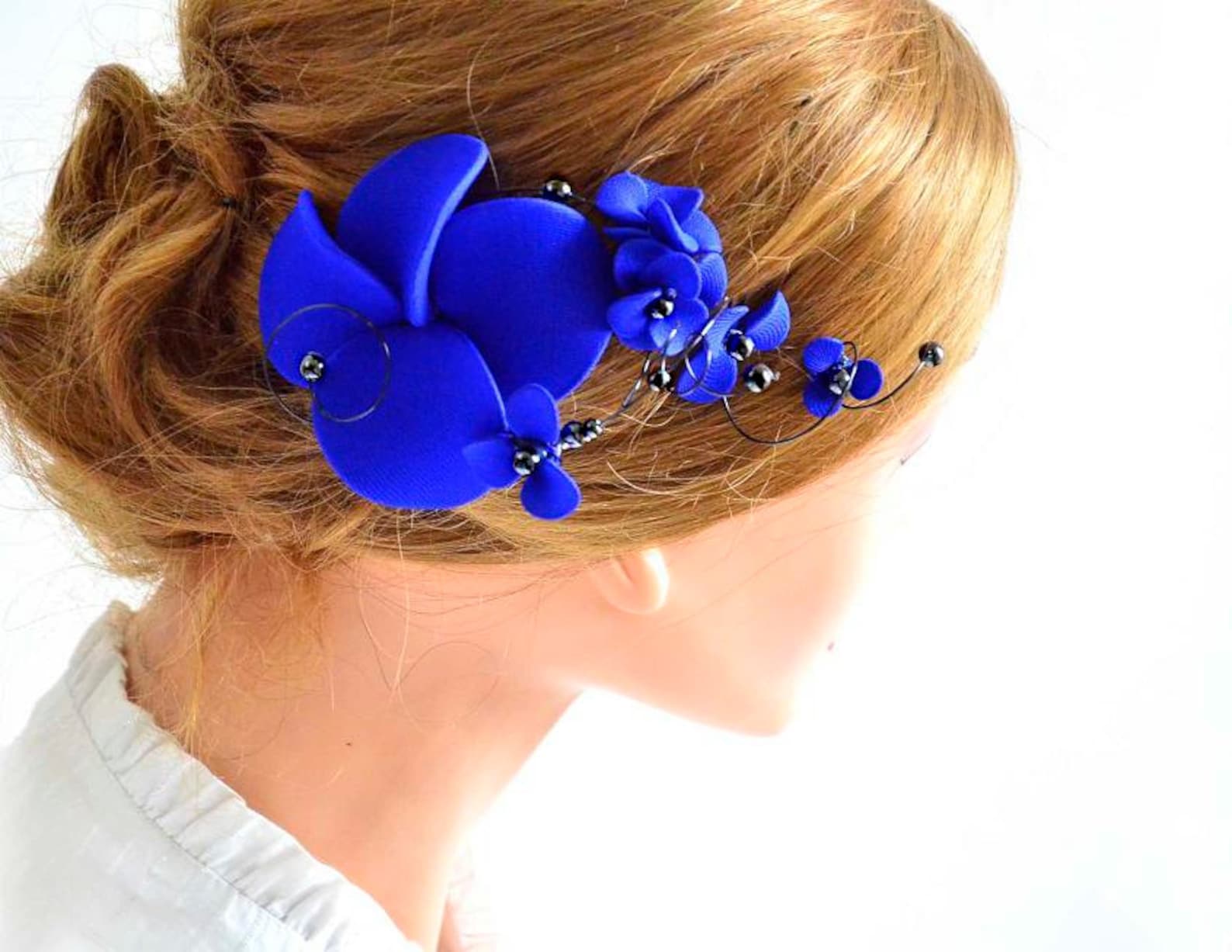 Blue hair accessories for curly hair - wide 3