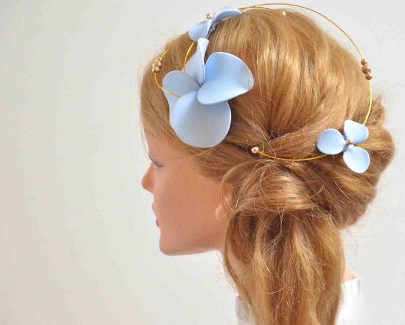 Simple mint fascinator, Unique hair decoration, Wedding hair flower, Unique hat alternative, Bridesmaids hair accessory image 9