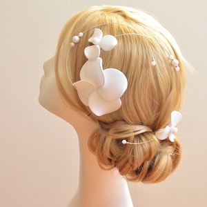 Schlichter Fascinator in mint, Einzigartiger Haarschmuck, Hochzeit Haarblume, Einzigartige Hut Alternative, Brautjungfer Haarschmuck Bild 3