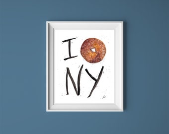 I Bagel NY 8x10 print