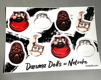 Daruma Dolls Sticker Sheet