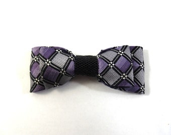 1 Handmade Women's DOUBLE BOWTIE PIN Brooch #5 Silk Pin Back Clasp