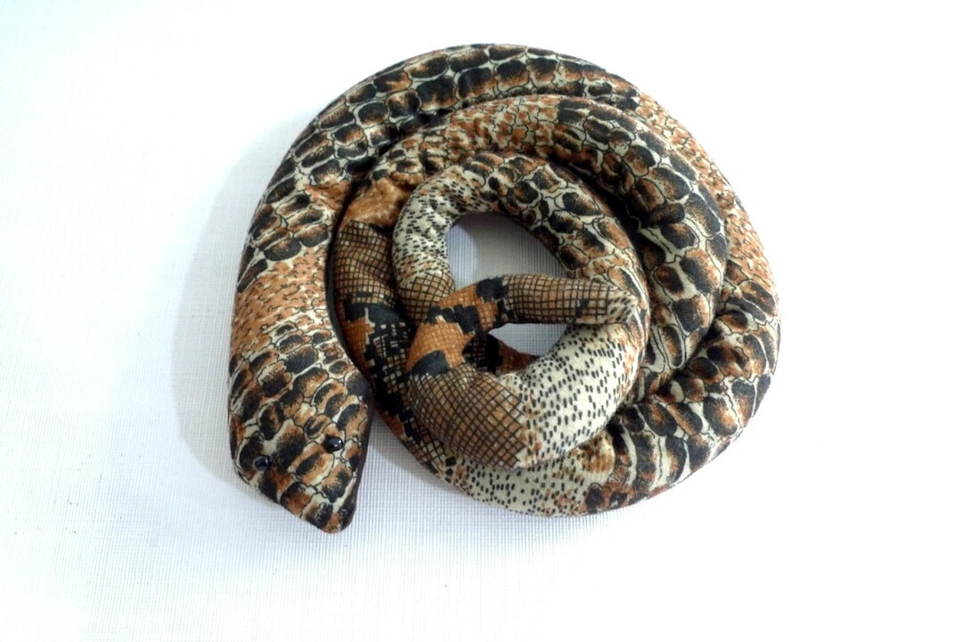 Handmade Coiled FABRIC SNAKE Lifelike Pattern 8