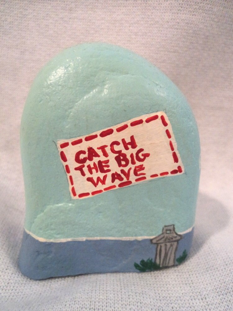 Painted Rocks Surfer Hand Painted Rock Surf Shop Store Surfboards Colorful - Etsy