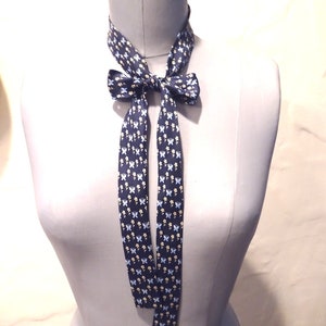 Women&#39;s Ladies SKINNY TIE Bow Silk Multi-Use Accessory