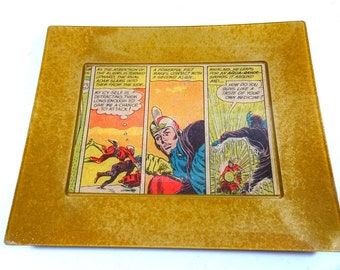 Handmade Acrylic Tray Catchall ADAM STRANGE Mystery in Space Comic Book Panel 1961